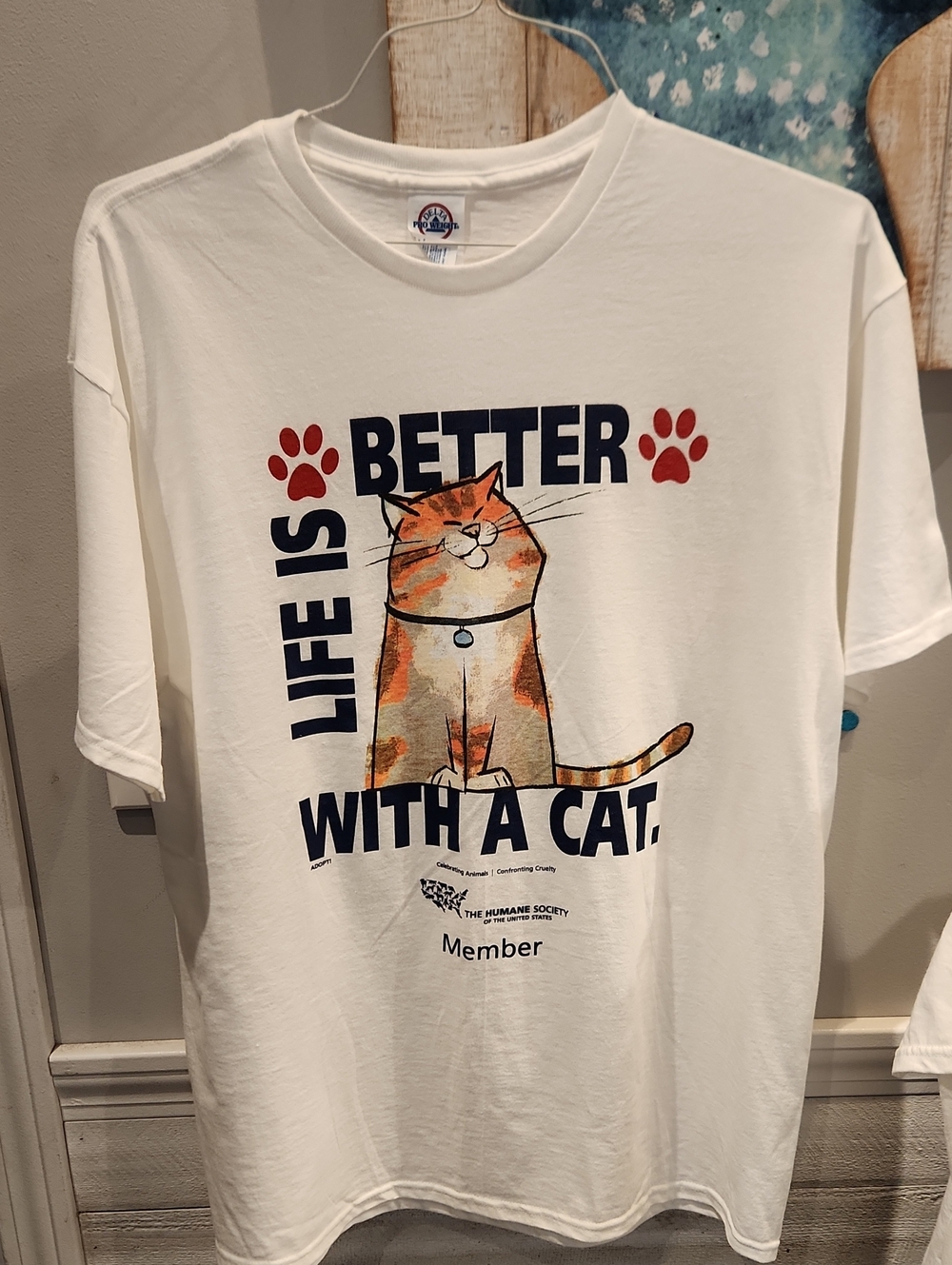 EUC Delta Pro Weight Life Is Better With A Cat Women's Sz L T-shirt 100% Cotton